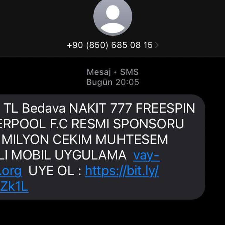 Sahte Bahis Sitesi Üzerinden Gelen Mesajlar