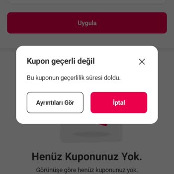 Kupon Süresi Dolmadı Ama Kullanamıyorum