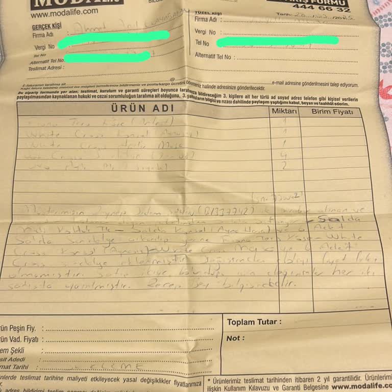 Modalife Mobilya Teslimat Ve Müşteri Hizmetleri Sorunu