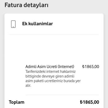 Vodafone'dan Yüksek Aşım Ücreti Ve Yetersiz Müşteri Hizmeti