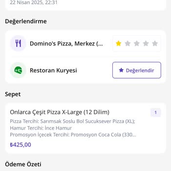 Dominos Pizza Siparişimde Beklenmedik Kötü Görüntü Ve İlgisizlik