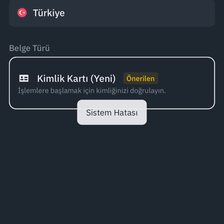Binance TR Kimlik Doğrulama Hatası Nedeniyle Hesabıma Erişemiyorum