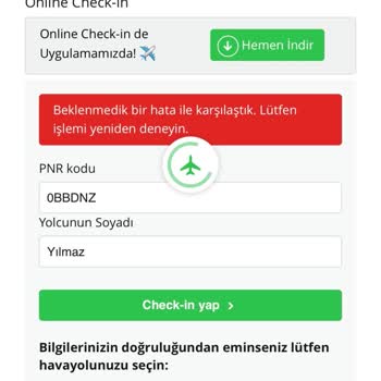 SunExpress Online Check-in Sorunu Ve Uçuş Mağduriyeti