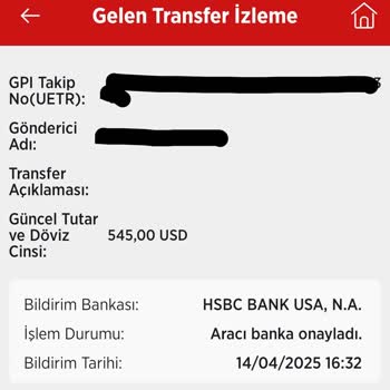 Yurt Dışı Para Transferim 10 Gündür Hesabıma Geçmedi