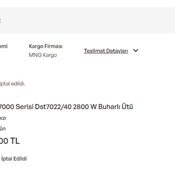 Onayım Olmadan Siparişim İptal Edildi, Müşteri Memnuniyeti Düşük
