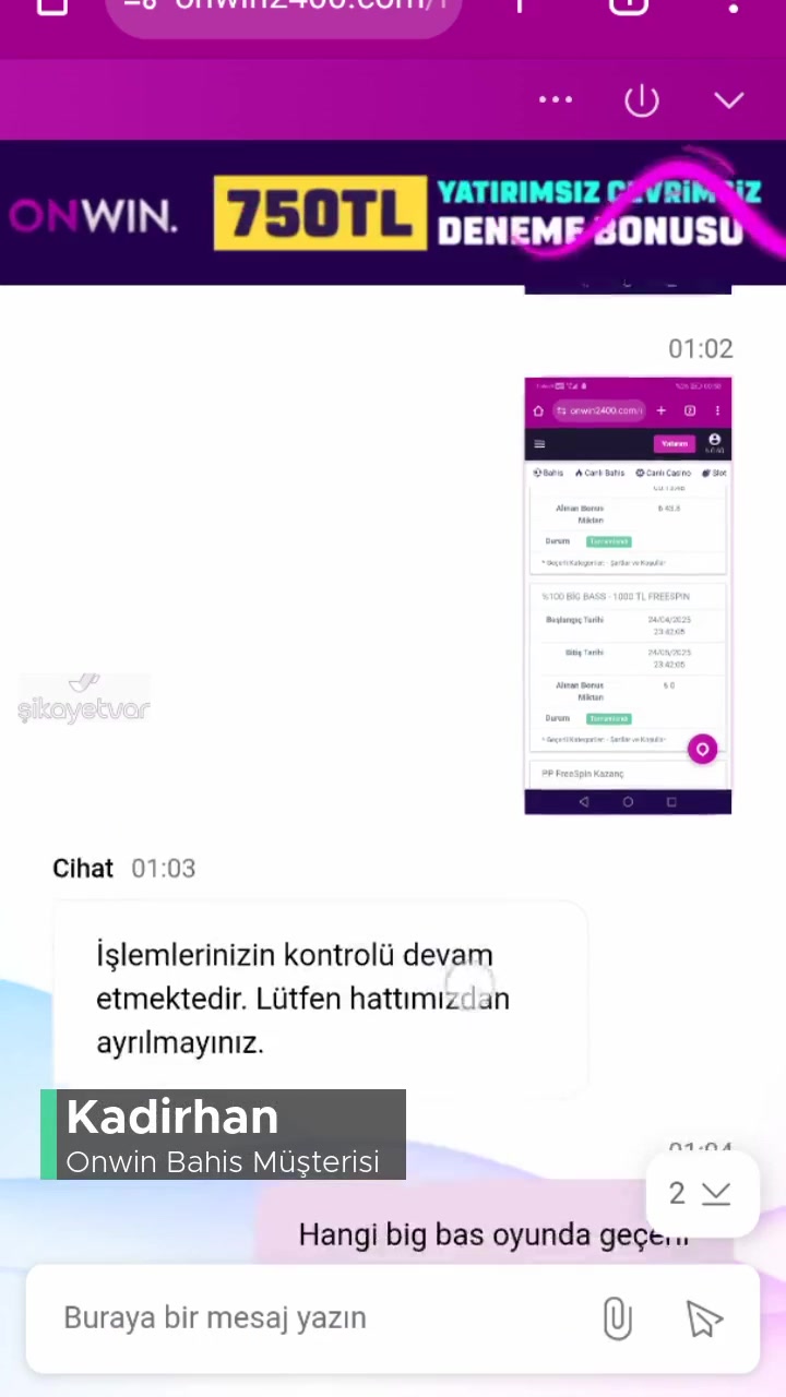 Onwin Bahis Bonus Sıkıntısı! videonun kapak resmi