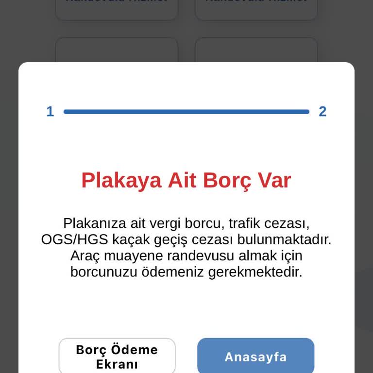 Borç Yokken Plaka Hatası Nedeniyle Muayene Randevusu Alamıyorum