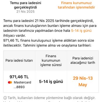 Temu'dan İptal Edilen Siparişin Para İadesi Hesabıma Yatmadı