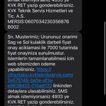 KVK Garanti Kapsamında Kulaklık İçin Yüksek Onarım Ücreti Talebi