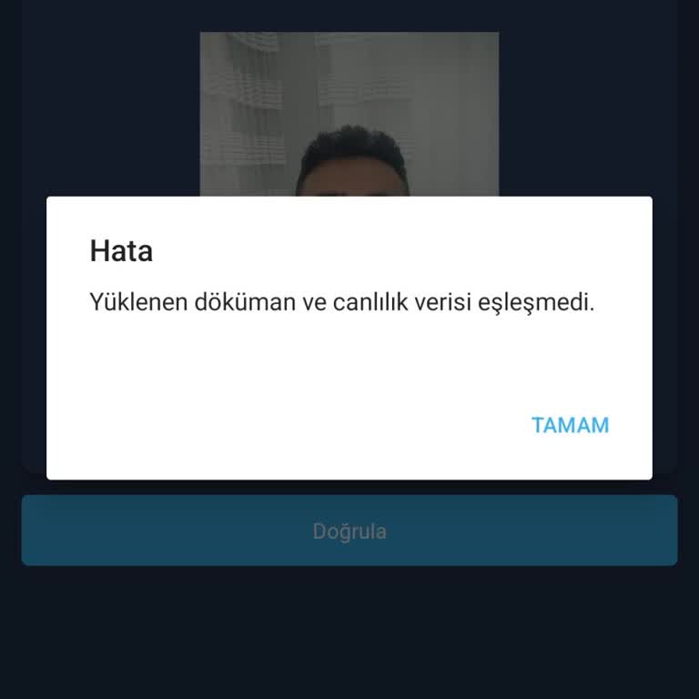 Canlılık Doğrulaması Tekrar Denememe Rağmen Çalışmıyor