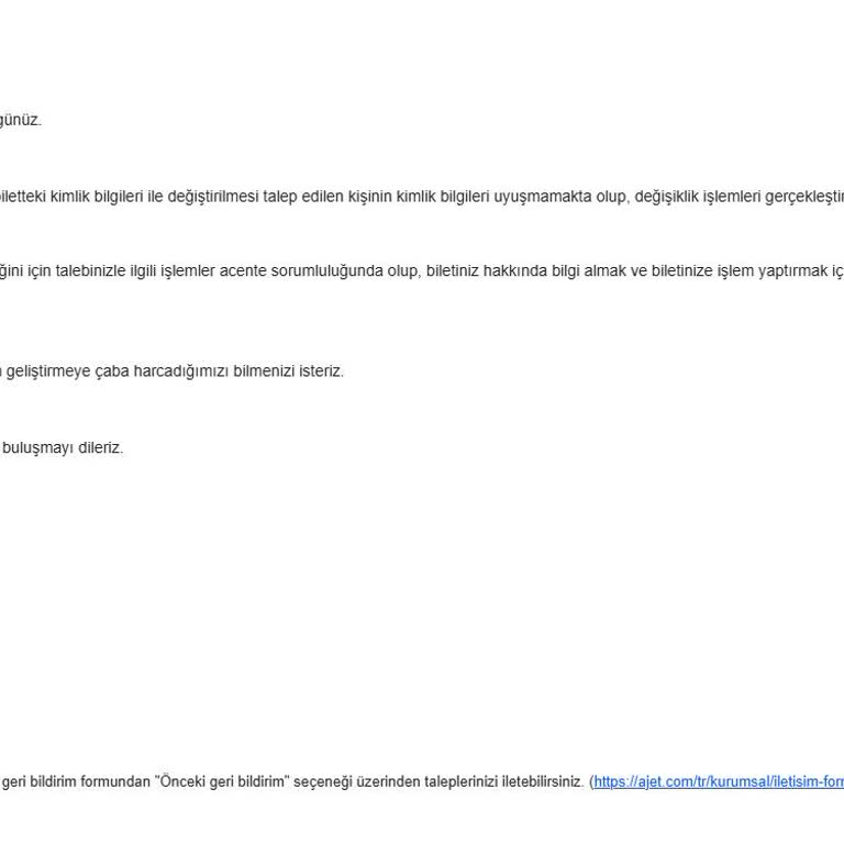 Sistem Hatası Nedeniyle Yanlış İsimle Düzenlenen Biletler Ve Mağduriyet