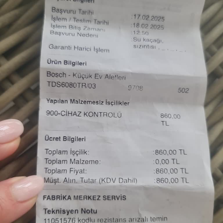 Bosch Ütü Arızası İçin Yedek Parça Bekleyişi Mağduriyet Yaratıyor