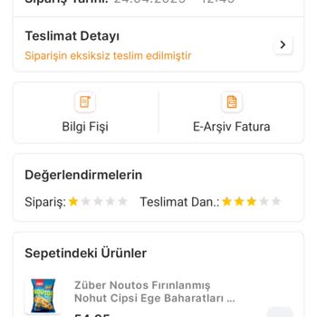 Migros Sanal Market'te İade Ve Eksik Ürün Sorunu