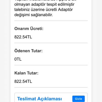 Garanti Kapsamında Aldığım Adaptör Orijinal Değilmiş!