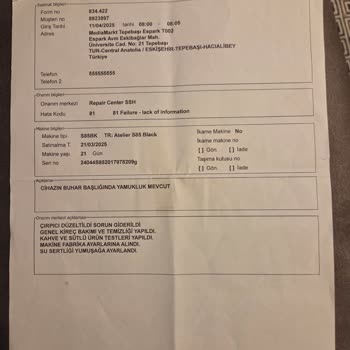 Nespresso Atelier Kahve Makinesi Servis Sürecinde Yaşanan Sorunlar Ve Değişim Talebi