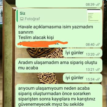 Sipariş Sonrası İletişim Kopukluğu Ve Şüpheli İşlem Endişesi