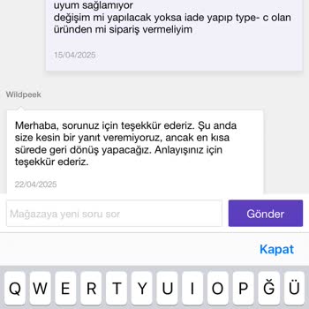 Yanlış Kablo Gönderildi İade Ve İletişim Sorunları Yaşadım