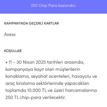 Kampanya Şartları Değiştirildi, Çip Puan Kullanılamıyor!