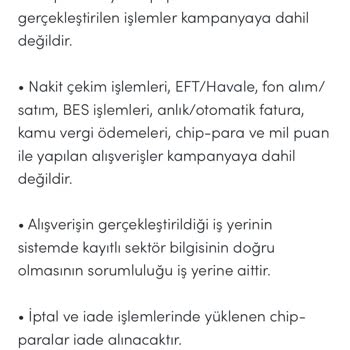 Kampanya Şartları Değiştirildi, Çip Puan Kullanılamıyor!