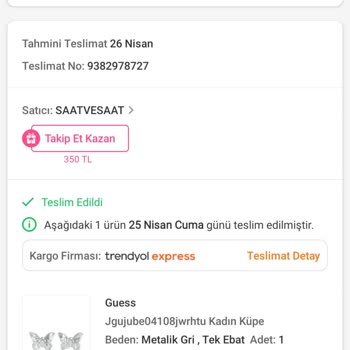 Siparişimde Guess Küpe Yerine Boş Kese Gönderildi