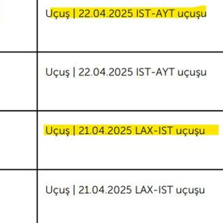 Uçuş Değişikliğinde Vaat Edilen Mil Eksikliği