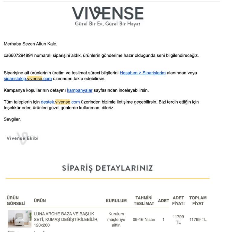 Vivense Teslim Edilmeyen Sipariş İçin Cayma Hakkım Engelleniyor