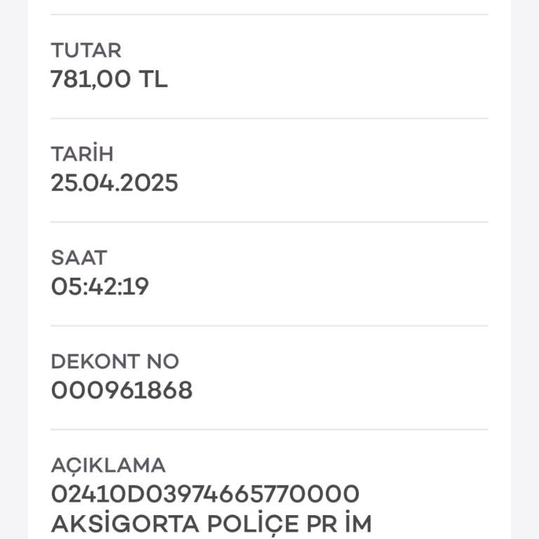 Hesabımdan İzinsiz Sigorta Primi Kesildi İade Talep Ediyorum