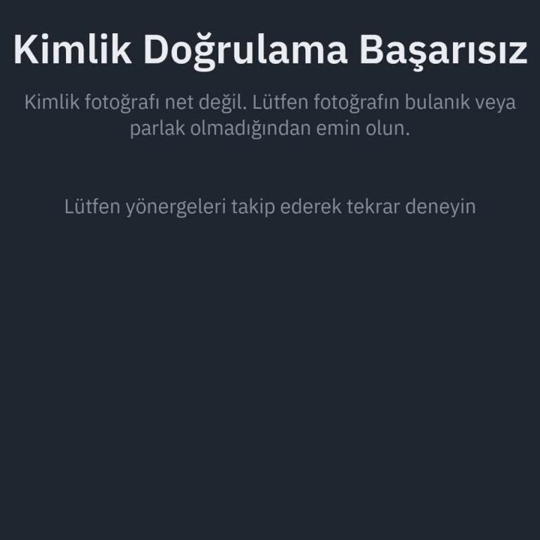 Binance TR Kimlik Doğrulama Sorunu Paramı Çekemiyorum