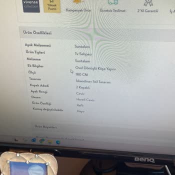 Vivense TV Ünitesi Siparişimde Malzeme Farklılığı Ve Destek Sorunu