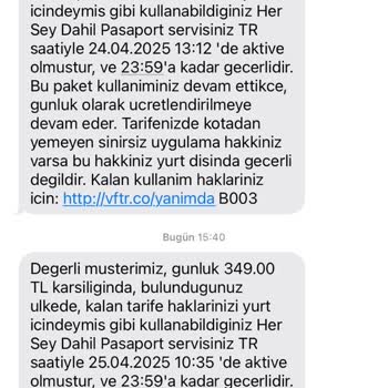 Yurtdışında Kullanılmayan Hattın Ücretlendirilmesi Ve Müşteri Hizmetlerine Ulaşılamaması