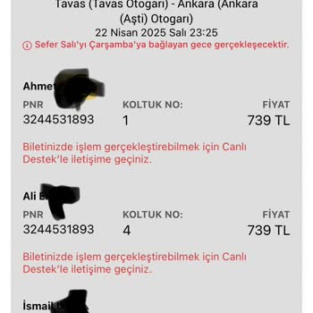 Sefer İptal Edildi Haber Verilmedi Gece Yarısı Mağdur Edildik