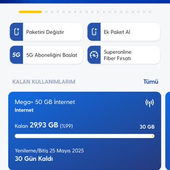 Ek İnternet Paketinin Hızla Tükenmesi Ve Fatura Tutarında Tutarsızlık
