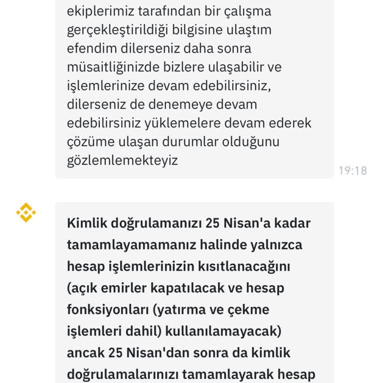 Binance TR Hesabımda Kimlik Doğrulama Sorunu Nedeniyle Kripto Paralarıma Erişemiyorum