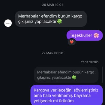 Bayram Öncesi Siparişimde Yaşanan Gecikme Ve Yetersiz Müşteri Hizmeti