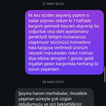 Bayram Öncesi Siparişimde Yaşanan Gecikme Ve Yetersiz Müşteri Hizmeti