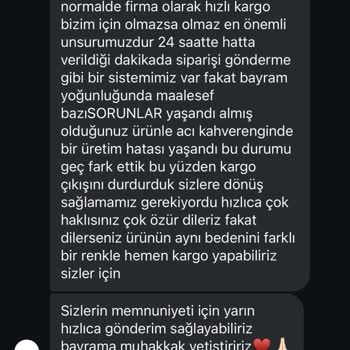 Bayram Öncesi Siparişimde Yaşanan Gecikme Ve Yetersiz Müşteri Hizmeti