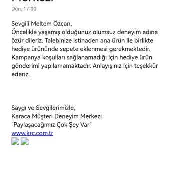 Hediye Granit Tencere Seti Gönderilmedi, Bilgilendirme Eksikliği