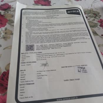 Arnica Süpürge Su Püskürtmeme Sorunu Tekrar Ediyor