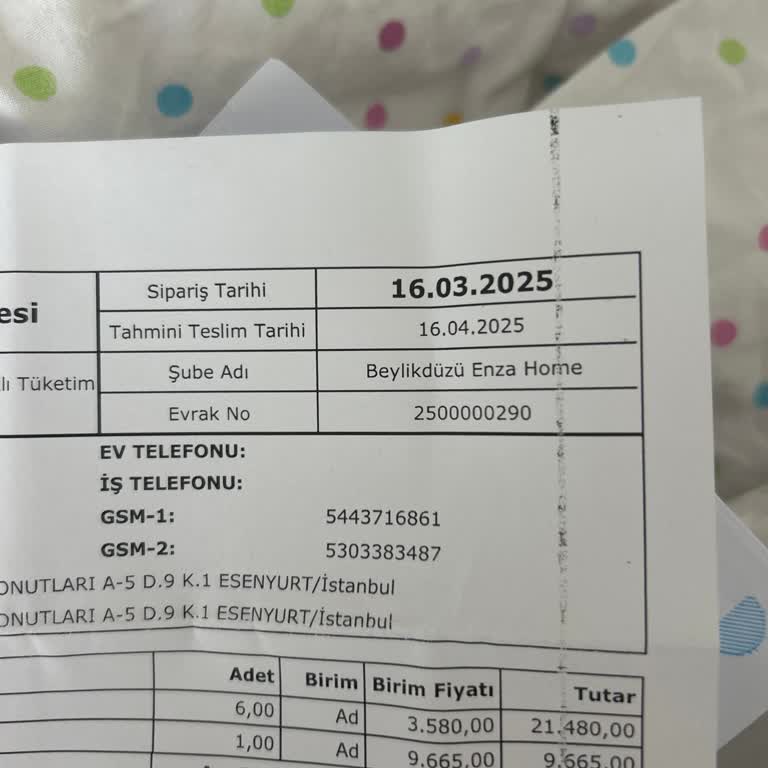 Teslimat Gecikmesi Ve Mağduriyetin Giderilmemesi Nedeniyle Şikayetçiyim