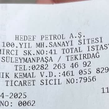 Total Energies İstasyonunda Sigara Ve Fiş Verilmemesi Mağduriyeti