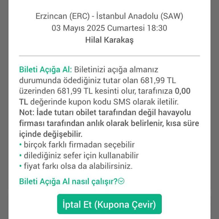 İptal Edilen Uçak Bileti İçin Ücret İadesi Sorunu Ve Sorumluluk Karmaşası