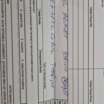 Kurutma Makinesi Kronik Arıza Ve Yetersiz Müşteri Hizmeti