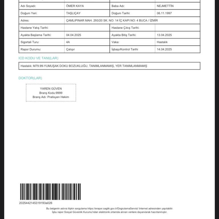 SGK Rapor Param Yatmadı, Mağduriyetim Giderilmiyor