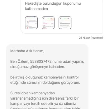 Hak Edilen Kuponu Kullanamama Sorunu Ve Yetersiz Müşteri Hizmeti