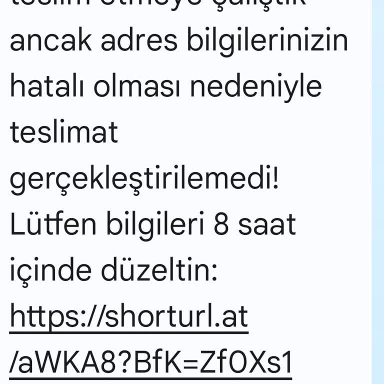 Resmi Gibi Gözüken Tehdit Mesajlarıyla Rahatsız Ediliyorum