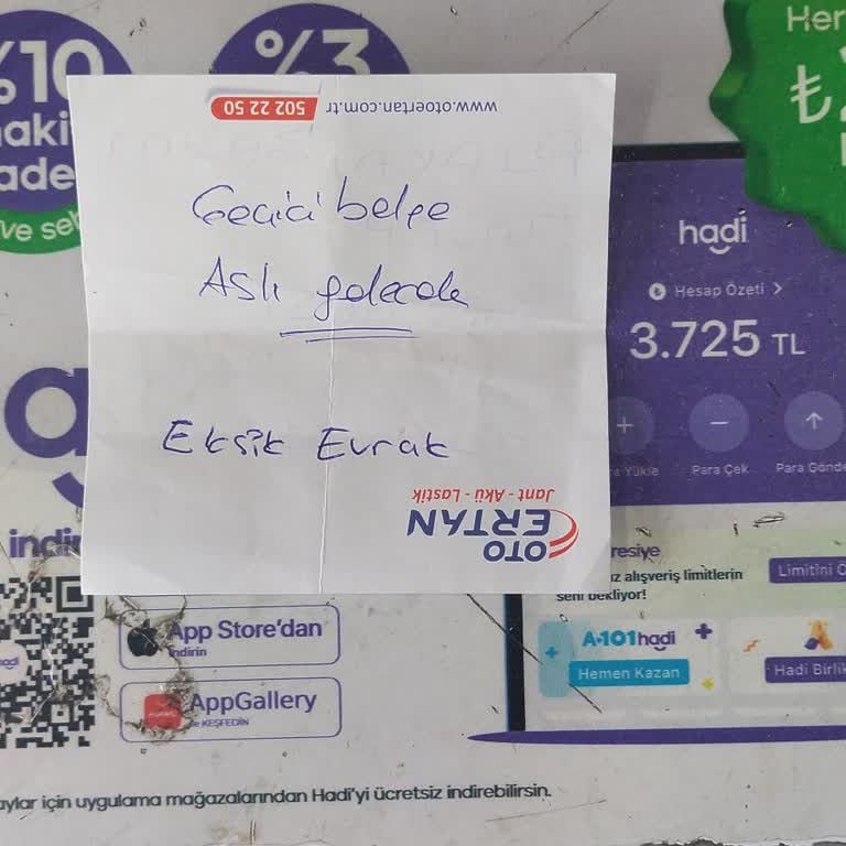 Eksik Evrak Nedeniyle Motorumu Üzerime Alamıyorum, A101 İlgisiz