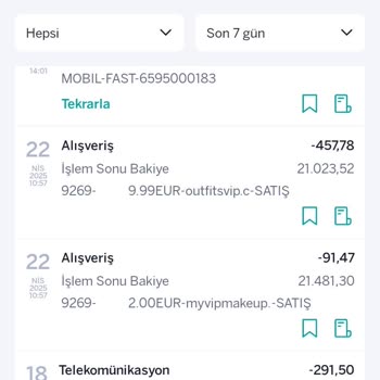Garanti Hesabımdan İzinsiz Alışveriş Ve Para Çekimi Mağduriyeti