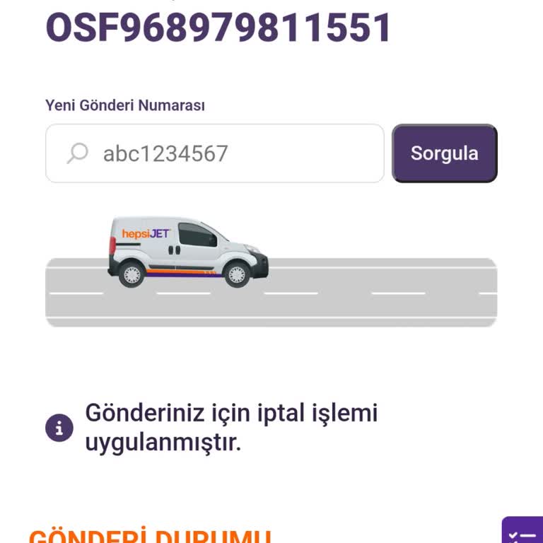 Hepsijet Kargo Bilgilendirme Yapmadan Kargomu İptal Etti
