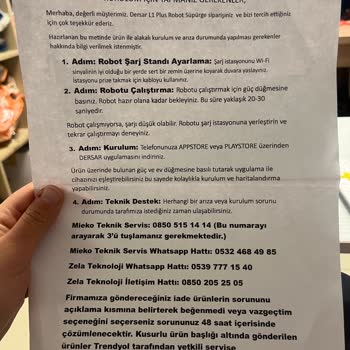 Aldığım Robot Süpürge Bir Ayda Bozuldu Servis Çözüm Sunmuyor