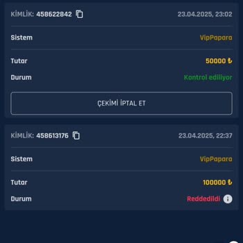 Çekim Talebim Onaylanmadı, Paramı Alamıyorum